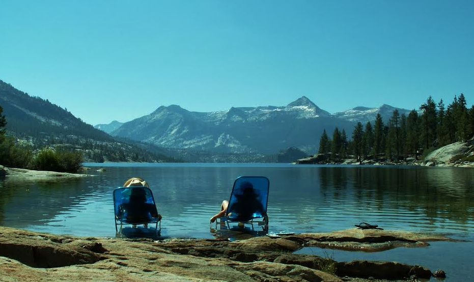 Relaxing on the Shore of Florence Lake in the High Sierra